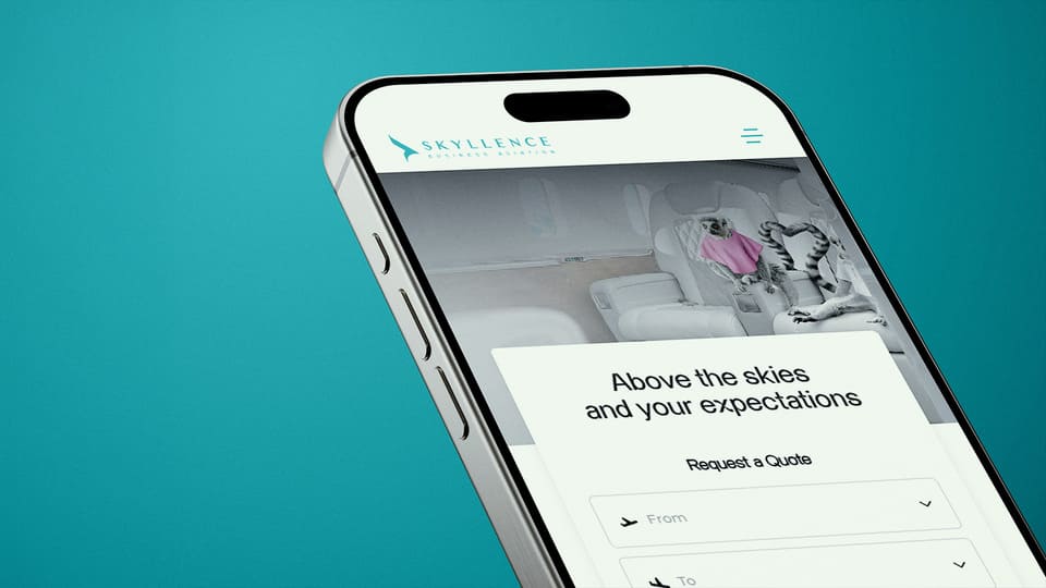 new visual identity for the Skyllence charter broker